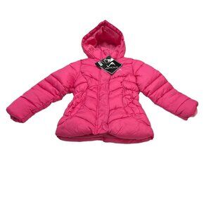 Vervical 9 Jacket Girls Youth 6X Pink Puffer Quilted Hooded Full Zip Outdoor